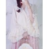中国風ロリータシャツフリルシフォンホワイトロリータブラウス