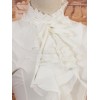 ロリータ服　トップス　ホワイト　ブラウス　新作　スウィート　長袖　パーティー　レース　ポリエステル