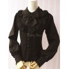 女性のための黒いシフォン ゴシック ・ ロリータ ブラウス