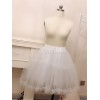 ホワイトロリータペチコートチュールロリータクリノリンアンダースカート
