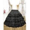 ブラックロリータペチコートレース3層ロリータアンダースカート