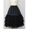 シフォンロリータペチコートレイヤードラッフルプリーツアンダースカート