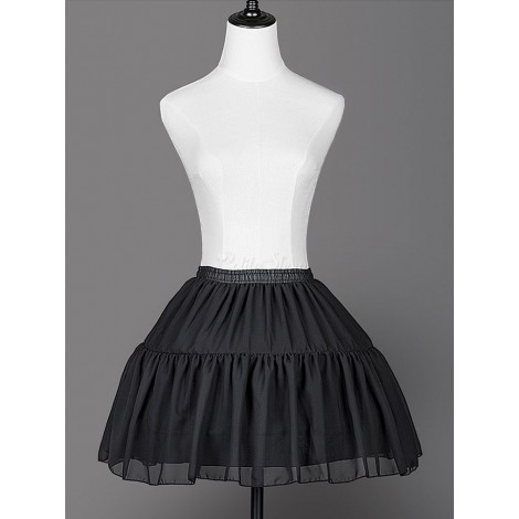 ロリータペチコートスカートフリルプリーツシフォンロリータアンダースカート