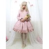スウィートロリータドレスOPターンダウンカラーフリルミルクカーフワンピースロリータドレス