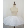 ロリィタペチコート　ホワイト　カジュアル　スウィート　ハードチュール　フリル　無地