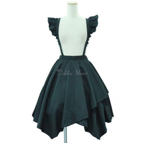 スウィートロリータSKブラックカスケードフリルロリータスカート