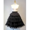 ゴシックロリータSKブラックロリータスカート