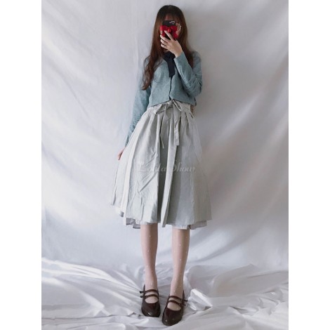 クラシックロリータSKボウ刺繍コーデュロイロリータスカート