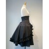 ゴスロリ 軍服 スカート ショート ゴシックロリータSK フリル ボタン 制服コスプレ プリーツ レースアップ アイドル衣装 ブラック ロリータスカート ミリロリ