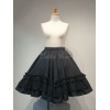 ゴスロリ 軍服 スカート ショート ゴシックロリータSK フリル プリーツ 制服コスプレ ボタン レースアップ アイドル衣装 ブラック ロリータスカート ミリロリ