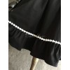 クラシックロリータスカート　2020　小悪魔　フリル　ブラックロリータスカート　シフォンアイドル衣装