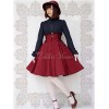 クラシックロリータスカートSK　2020　コットン　フリル　Aライン　ワイン赤ロリータスカート　ハイウェスト　アイドル衣装