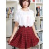 ロリィタスカート　レッド　スウィート　カジュアル　ポリエステル
