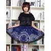 マジック サークル プリント ブルー ロリータ ドレス キュートなロリータ レース スカート