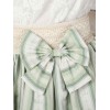 クラシックロリータSKレースボウストライプライトグリーンロリータスカート