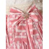 スウィートロリータSKプリントボウPleated Pink Lolitaスカート