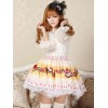 スウィート　イエロー　ロリィタスカート　レーストリム　ケーキプリント