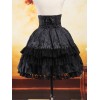 ゴスロリ　ロリータスカート　ロリィタブラックスカート　黒　ハイウェスト　クラシック　ゴシック　クラシカル　クラロリ　お茶会　デート　入学式　卒業式　イベント