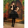 ゴスロリ　ブラック　シフォン　ロリータスカート　レイヤー　フリルレース　トリム　アイドル衣装