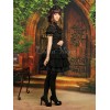 ゴスロリ　ブラック　シフォン　ロリータスカート　レイヤー　フリルレース　トリム　アイドル衣装