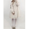 袖ありのワンピース　ロリィタファッション　無地　綿混紡　クラシック＆トラディション　長袖　ラウンドネック　カジュアル