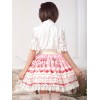ロリィタスカート　ピンク　ポリエステル　プリント柄　カジュアル　可愛い