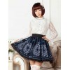 ロリータ服　スカート　スウィート　ポリエステル　プリント　ディープブルー　カジュアル