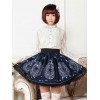 ロリータ服　スカート　スウィート　ポリエステル　プリント　ディープブルー　カジュアル