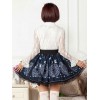 ロリータ服　スカート　スウィート　ポリエステル　プリント　ディープブルー　カジュアル