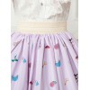 ロリータ服　プリント　ポリエステル　スウィート　ライラックカラー　カジュアル　レース