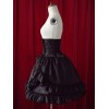 ゴスロリスカート　ブラック　エレガント　ラグジャリー　単色　カスケードフリルドレス