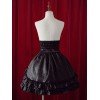 ゴスロリスカート　ブラック　エレガント　ラグジャリー　単色　カスケードフリルドレス