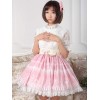 ロリータ服　スカート　スィート　ポリエステル　プリント　ピンク　カジュアル