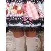 ロリータ服　スカート　ブルー　スィート　プリント　レース