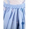 ロリータ服　スカート　ブルー　新作　スィート　プリント　レース
