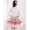 ロリータ服　スカート　ピンク　スィート　プリント　レース　　新作