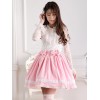 甘いピンクショートロリータスカート　2020　タイ　トリム　リボンペア　アイドル衣装