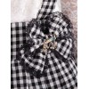甘いロリータドレスSK　2020　リボンロリータサスペンダースカート　チェック柄　アイドル衣装