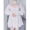 クラシックロリータドレスOPちょう結びのカットアウトロングスリーブロリータワンピースドレス