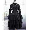 ゴスロリ ワンピース　ブラック　コットン　ゴシックドレス　ロリータアイドル衣装