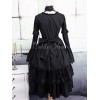 ゴスロリ ワンピース　ブラック　コットン　ゴシックドレス　ロリータアイドル衣装