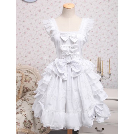 コットンロリータドレス　2020　リボン　フリル　アイドル衣装