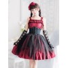 ゴスロリ　ロリィタJSKドレス　スチームパンク　ノースリーブ　フリル　ロリータジャンパースカート