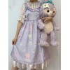 甘いロリータJSKドレスヒトデシェルプリント弓フリルロリータジャンパースカート