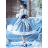 スウィートロリータJSKドレスディープシースターズレースチュールフリルボウロリータジャンパースカート