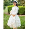 クラシックロリータJSKドレス酸素ガール刺繍フリルホワイトコットンロリータジャンパースカート