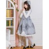 Classic Lolita JSKボーラッフルプリントLolitaジャンパースカート
