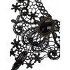ロリィタネックレス　ブラック　ゴシック　透かし彫り　樹脂　レース　カジュアル　ネックレース