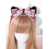ロリィタヘッドドレス　ダークレッド　髪飾り　スウィート　ポリエステル／綿混紡織物　カジュアル