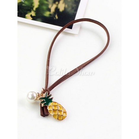 ロリィタアクセサリー　イエロー　シンセティック（合成素材）　フルーツ柄　可愛い　ストリートウェア